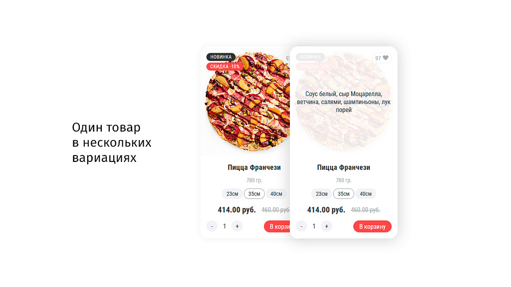 Сайт для компании доставки еды, пиццы, суши